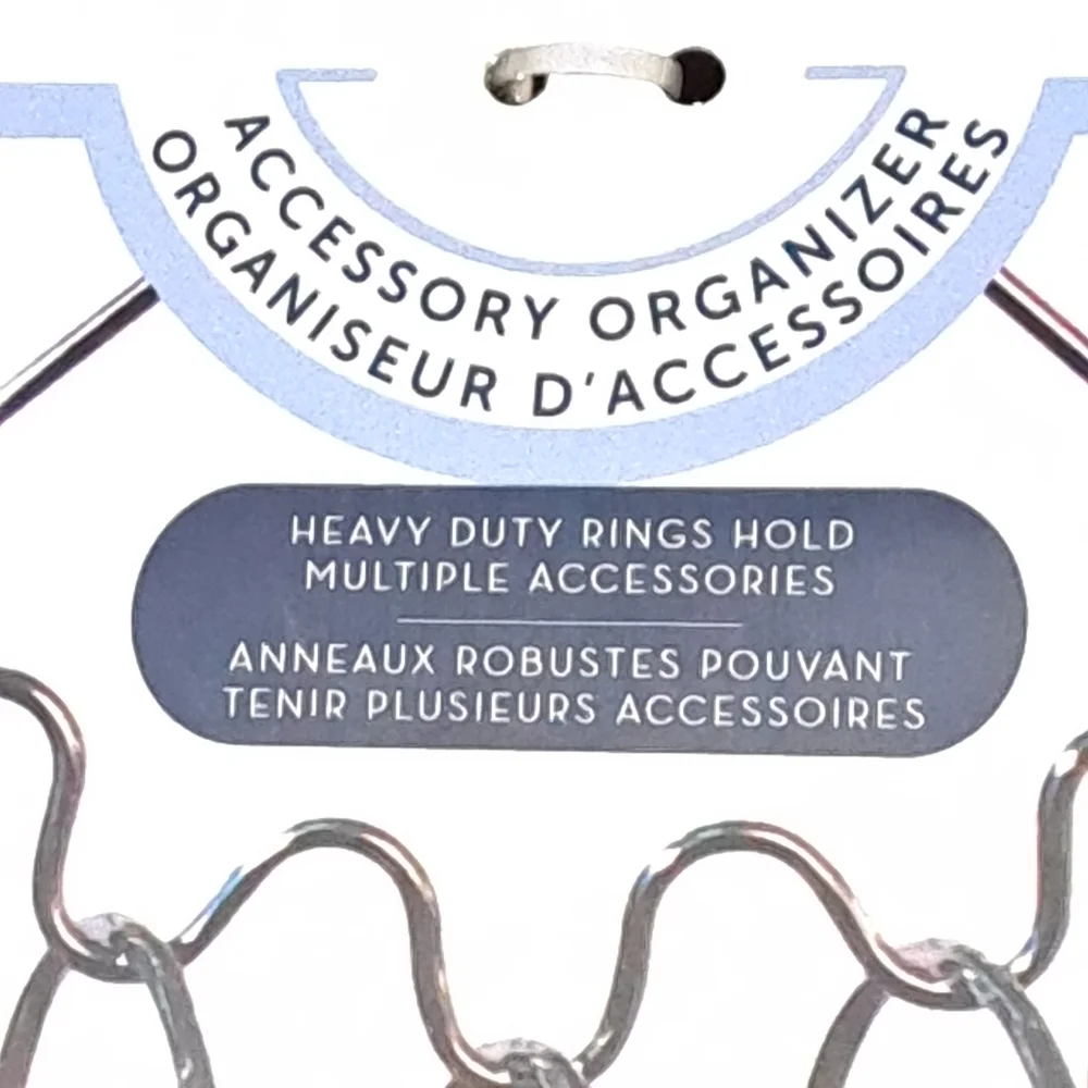Accessory Organizer Hang Silver Open Ring Purchase Scarves Belts Ties Jewelry‎